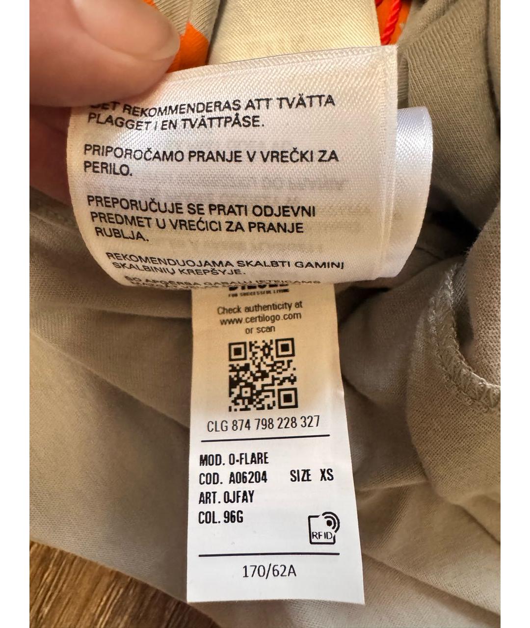 DIESEL Серая хлопковая юбка мини, фото 8