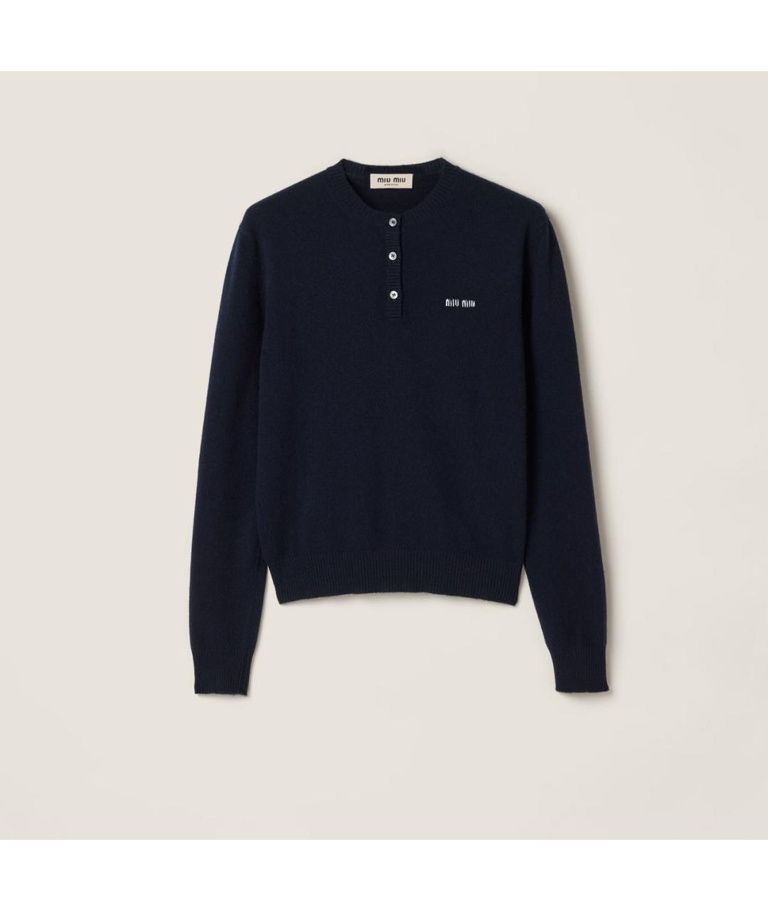 MIU MIU Темно-синий кашемировый джемпер / свитер, фото 8