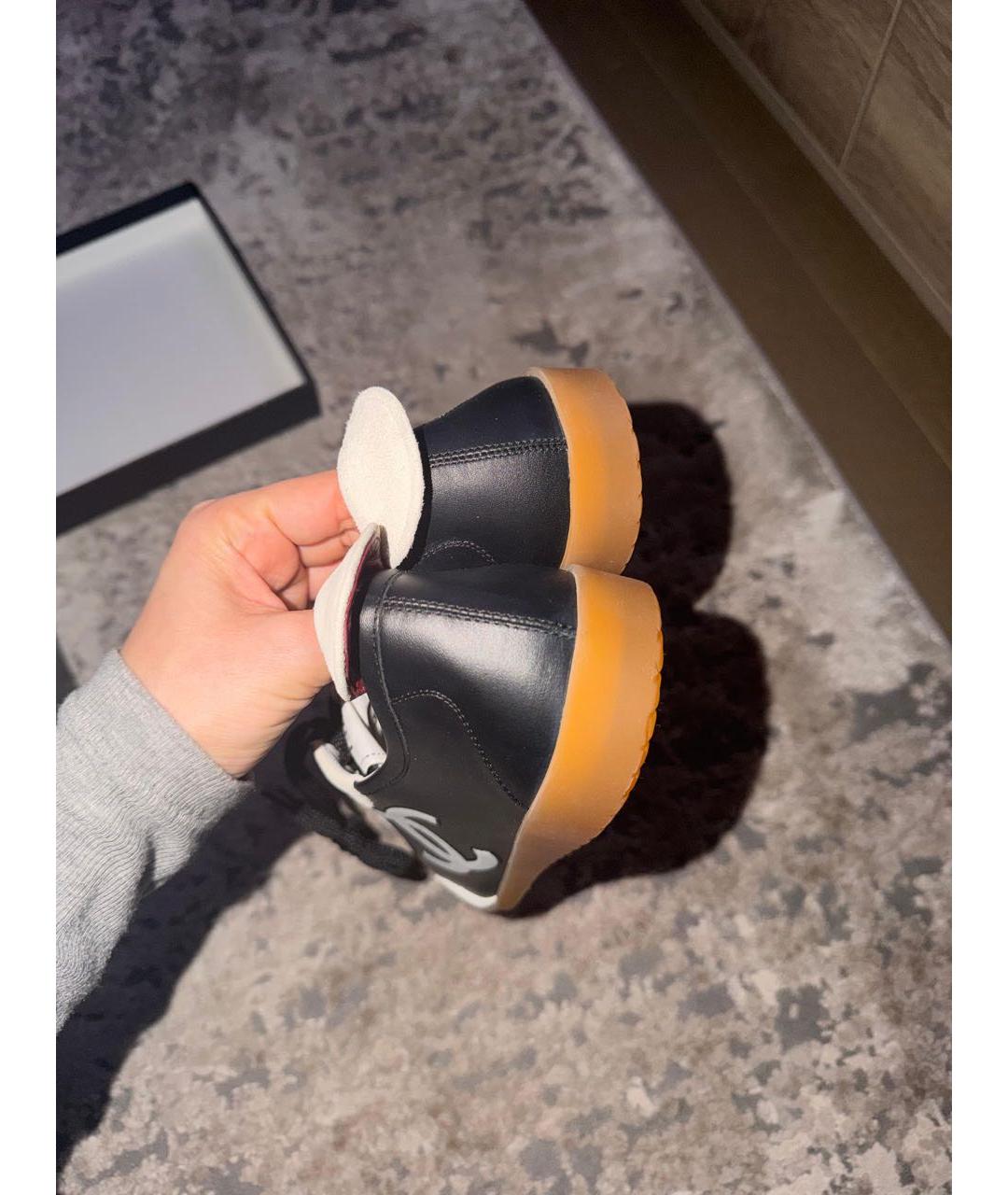 CHANEL Черные кожаные кеды, фото 4