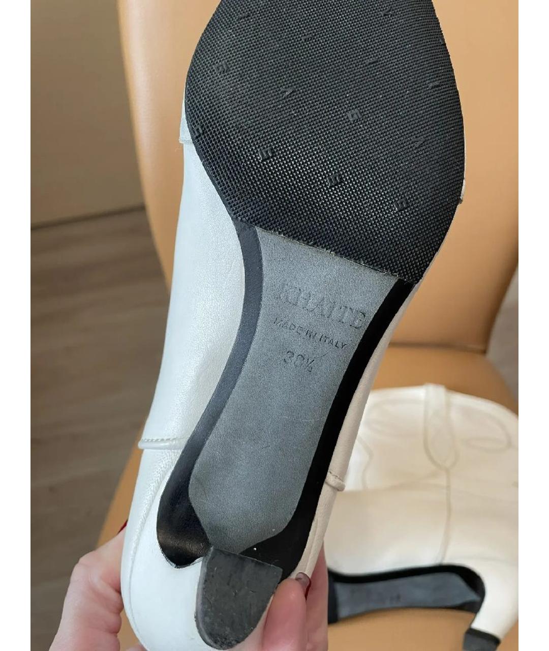 KHAITE Белые кожаные полусапоги, фото 5