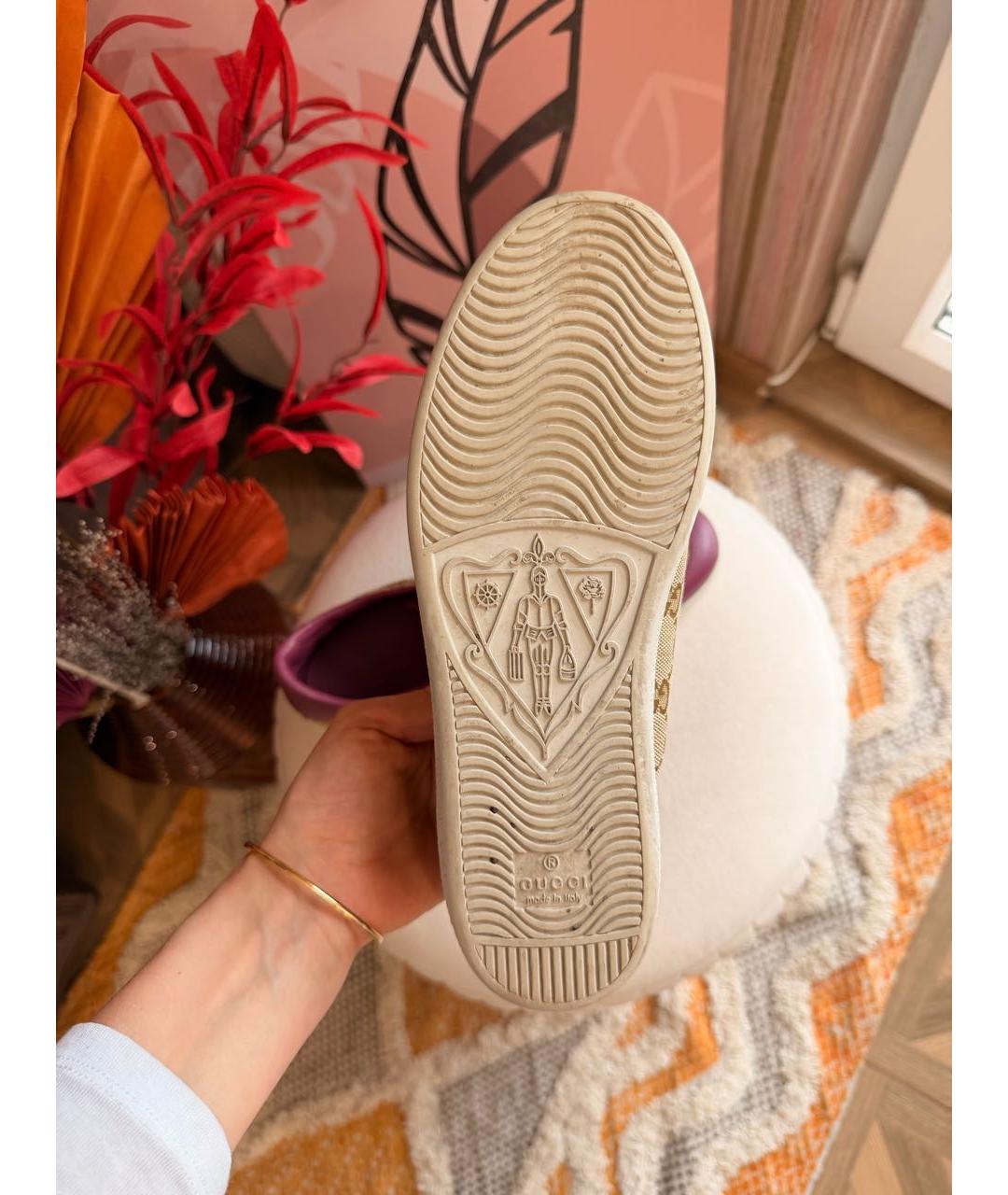 GUCCI Мульти кожаные кеды, фото 7