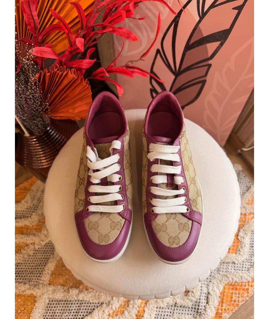 GUCCI Мульти кожаные кеды, фото 2