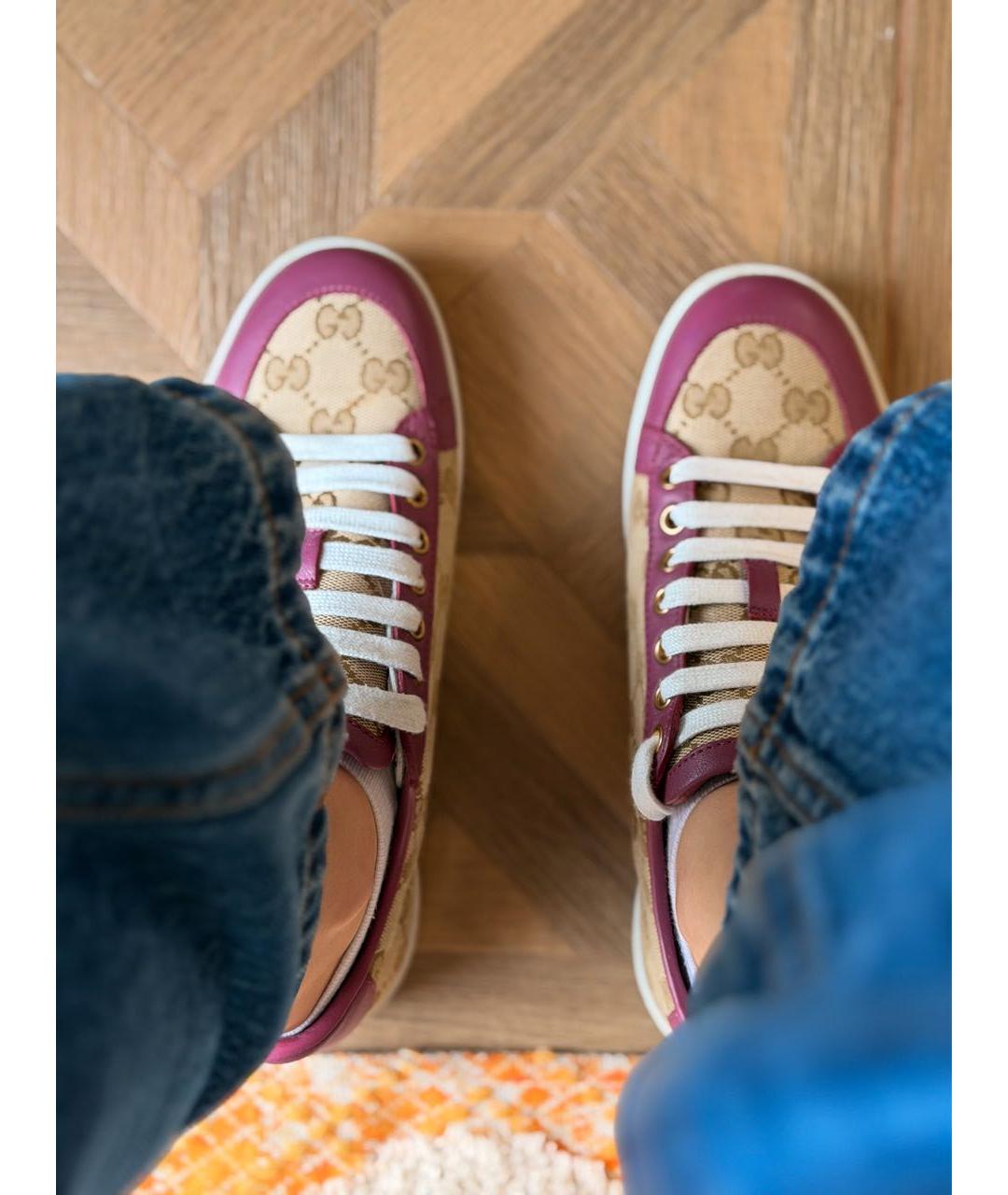 GUCCI Мульти кожаные кеды, фото 6