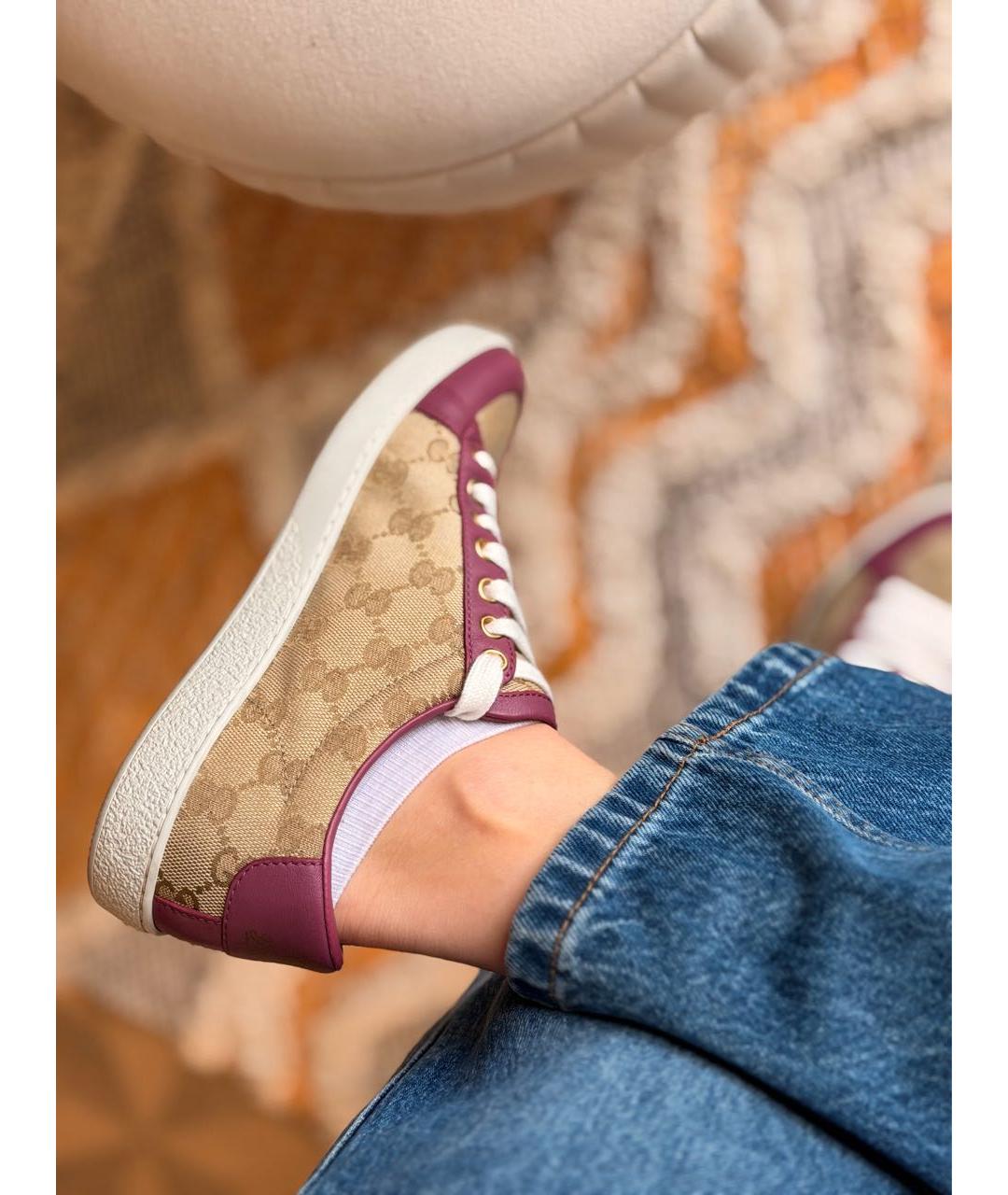 GUCCI Мульти кожаные кеды, фото 5