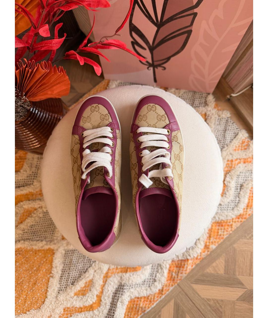 GUCCI Мульти кожаные кеды, фото 3