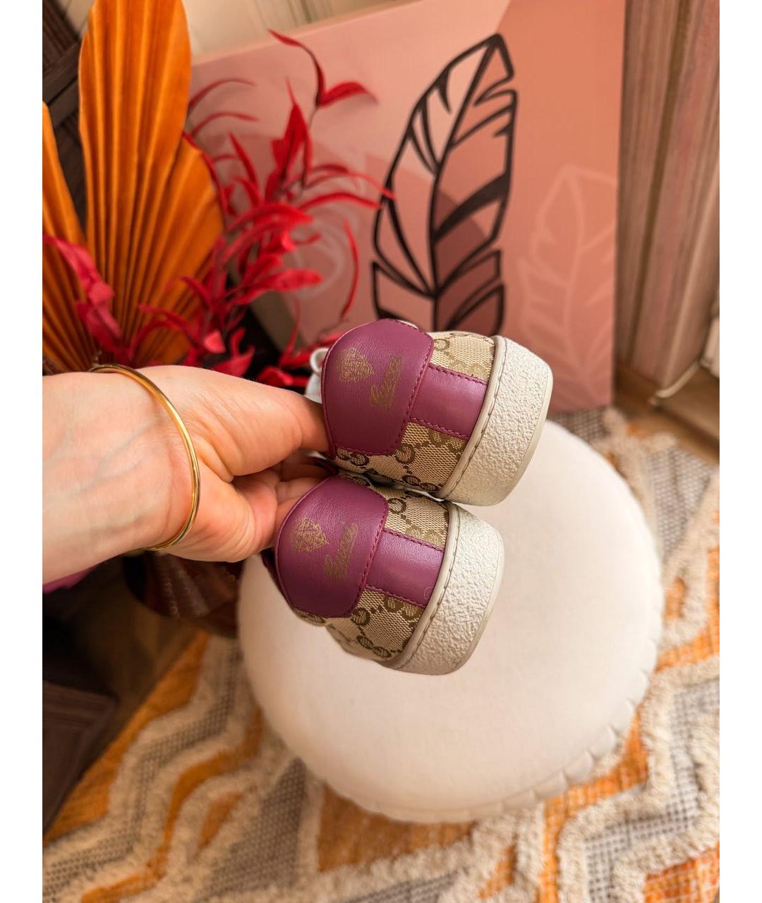 GUCCI Мульти кожаные кеды, фото 4