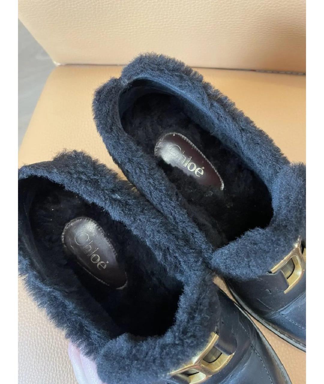 CHLOE Черные кожаные лоферы, фото 3