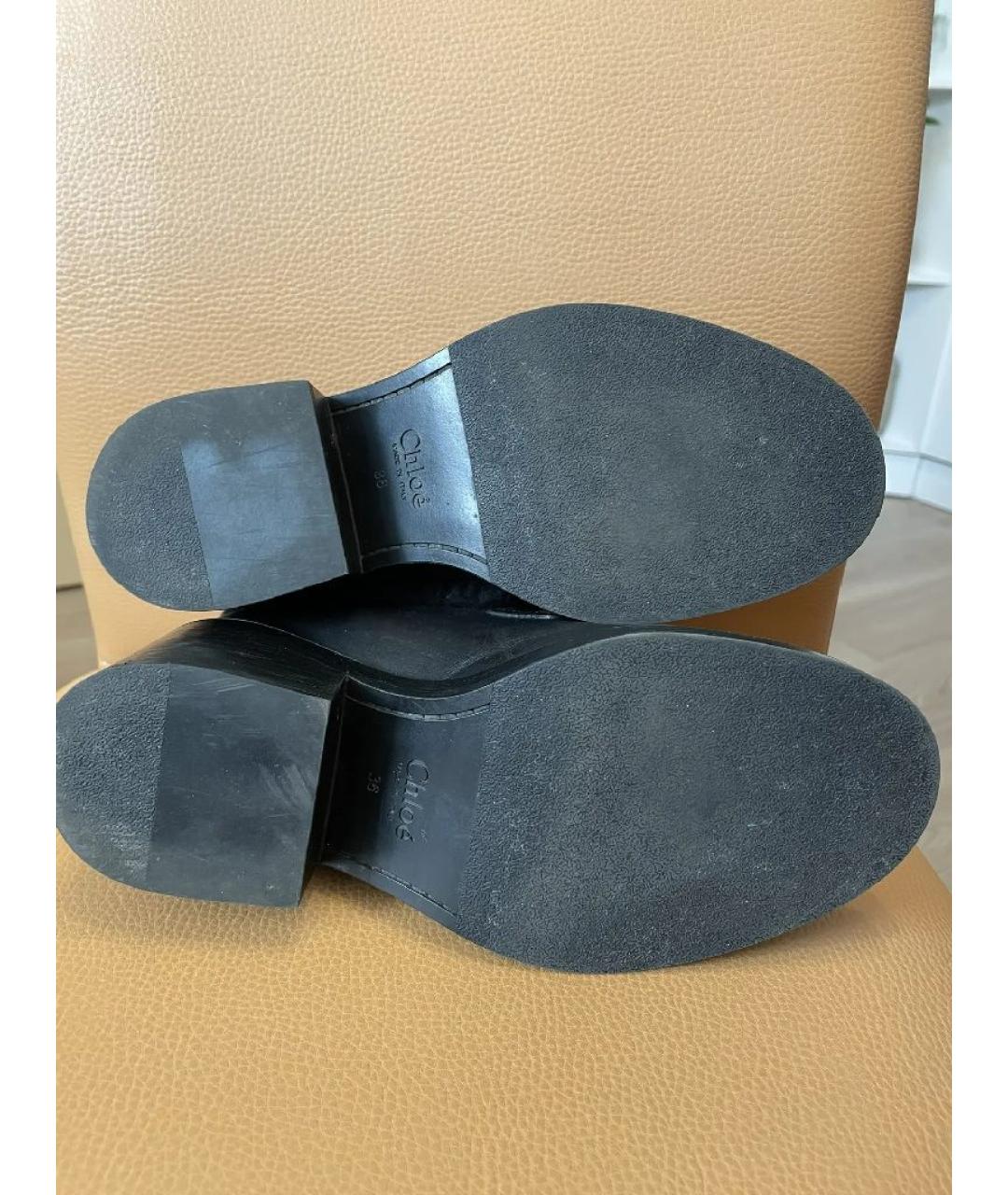 CHLOE Черные кожаные лоферы, фото 6