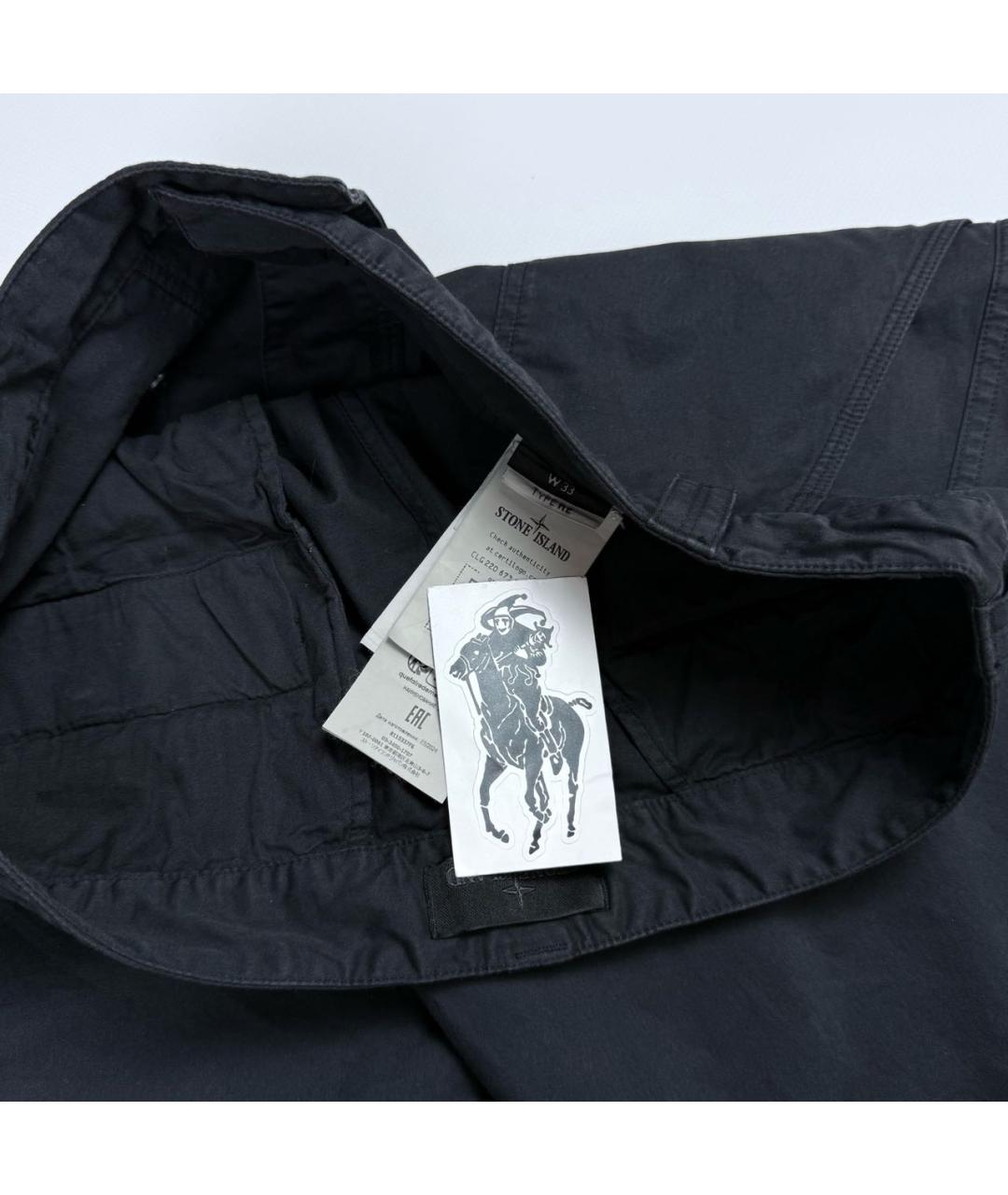 STONE ISLAND Черные классические брюки, фото 5