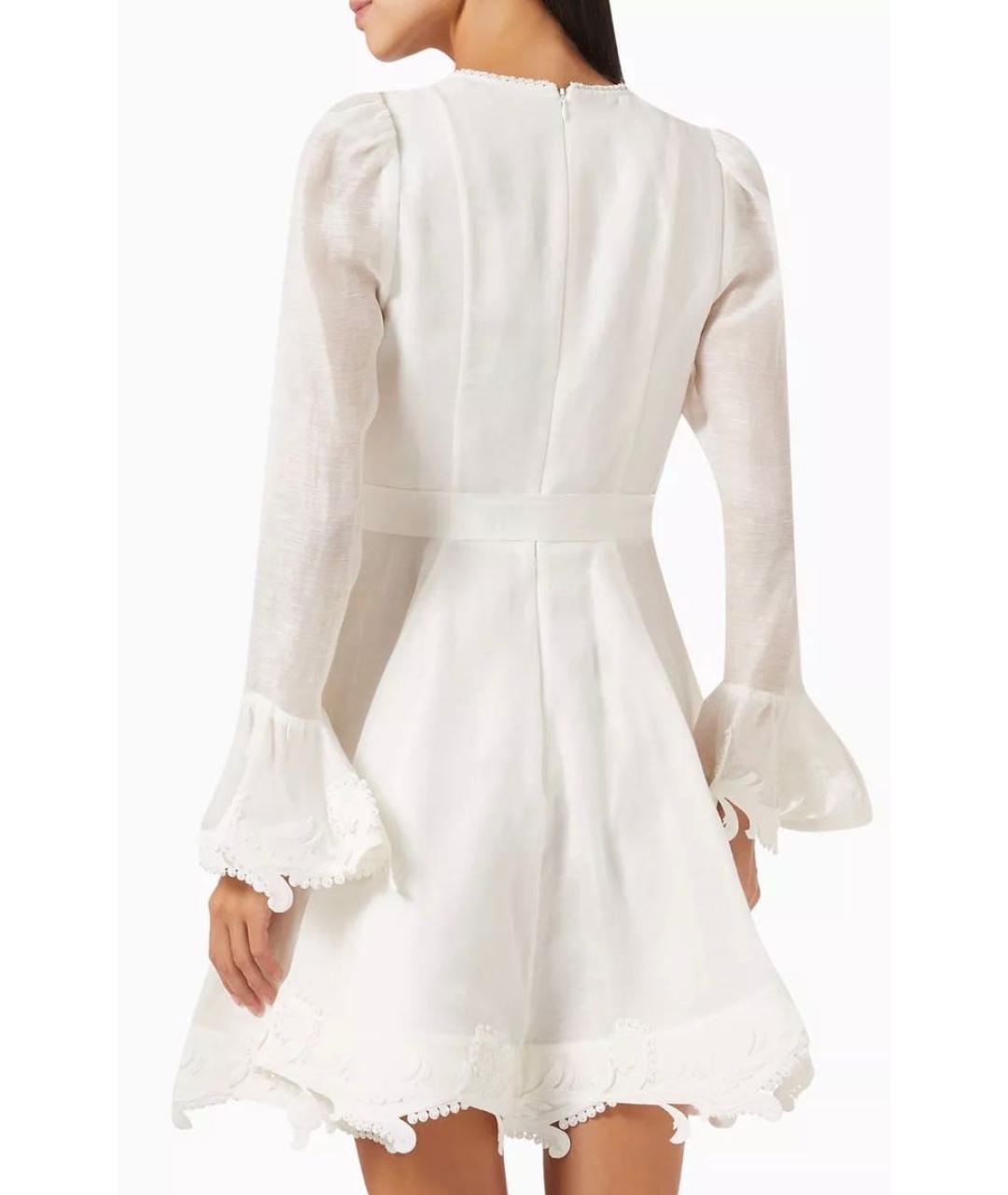 ZIMMERMANN Белое льняное повседневное платье, фото 2