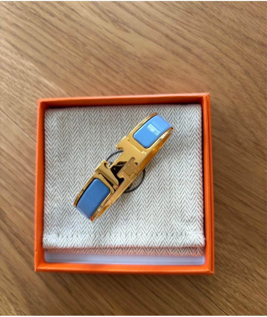 HERMES Голубой металлический браслет, фото 6