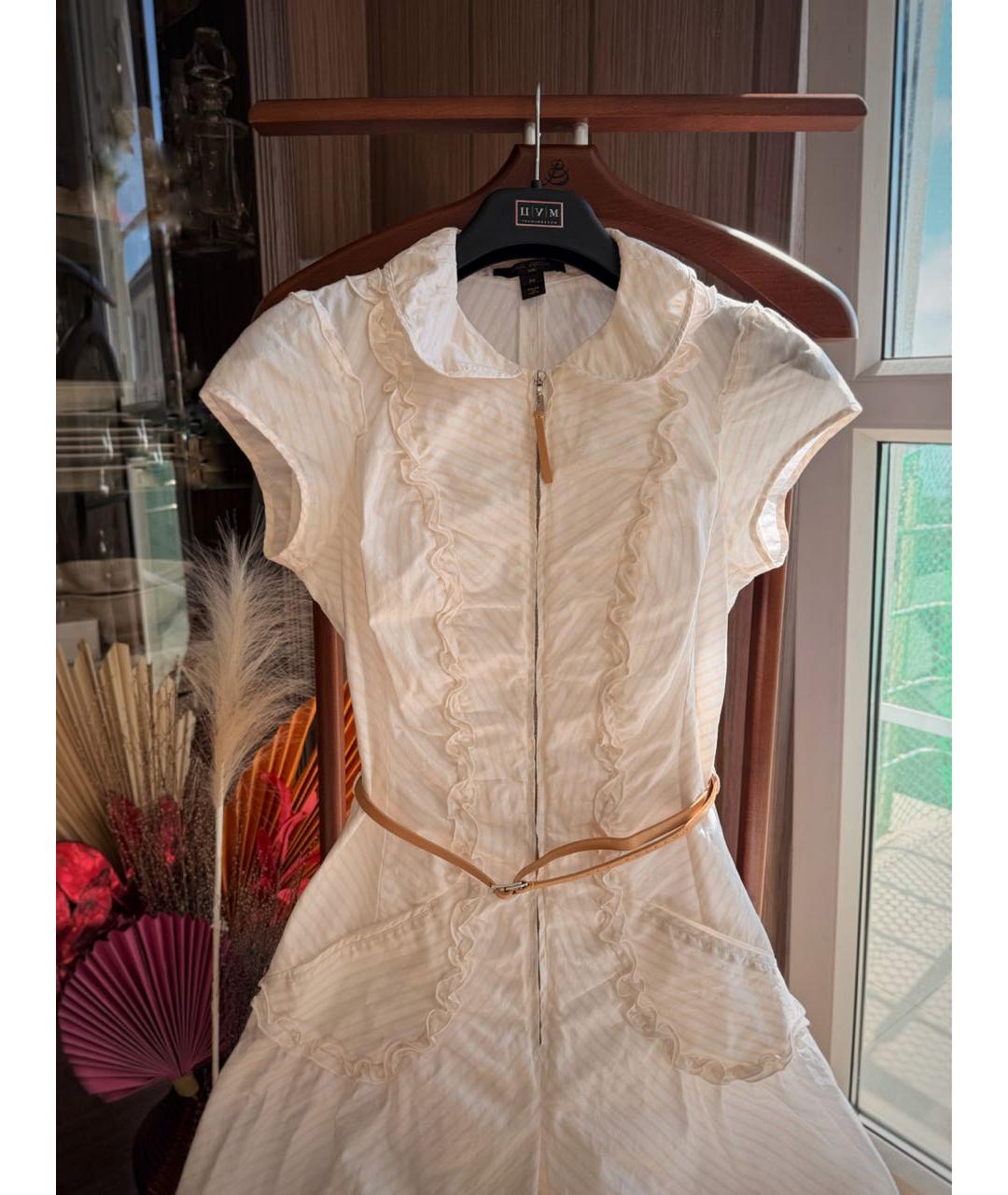 LOUIS VUITTON Бежевое хлопковое повседневное платье, фото 4