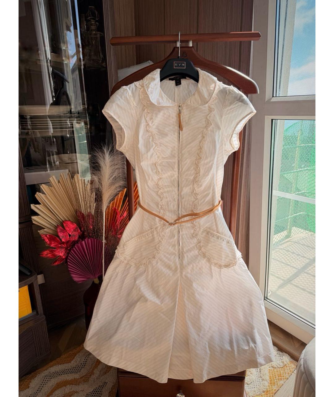 LOUIS VUITTON Бежевое хлопковое повседневное платье, фото 5