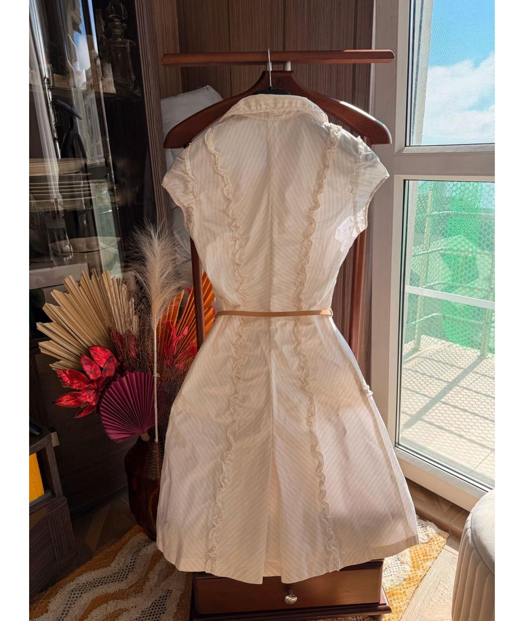 LOUIS VUITTON Бежевое хлопковое повседневное платье, фото 2