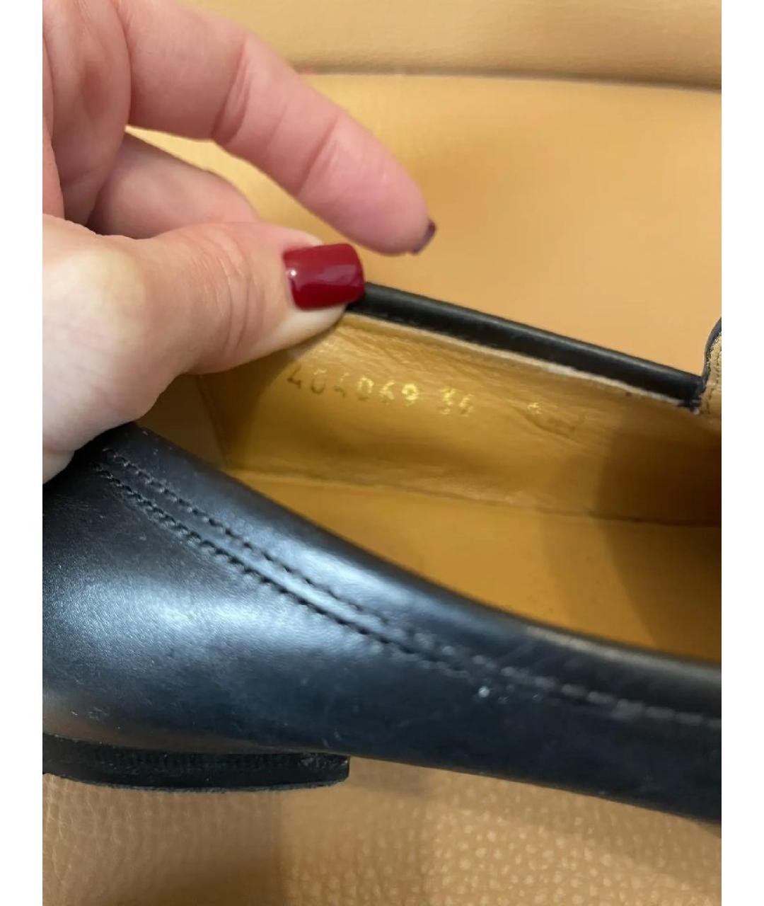 GUCCI Черные кожаные лоферы, фото 4