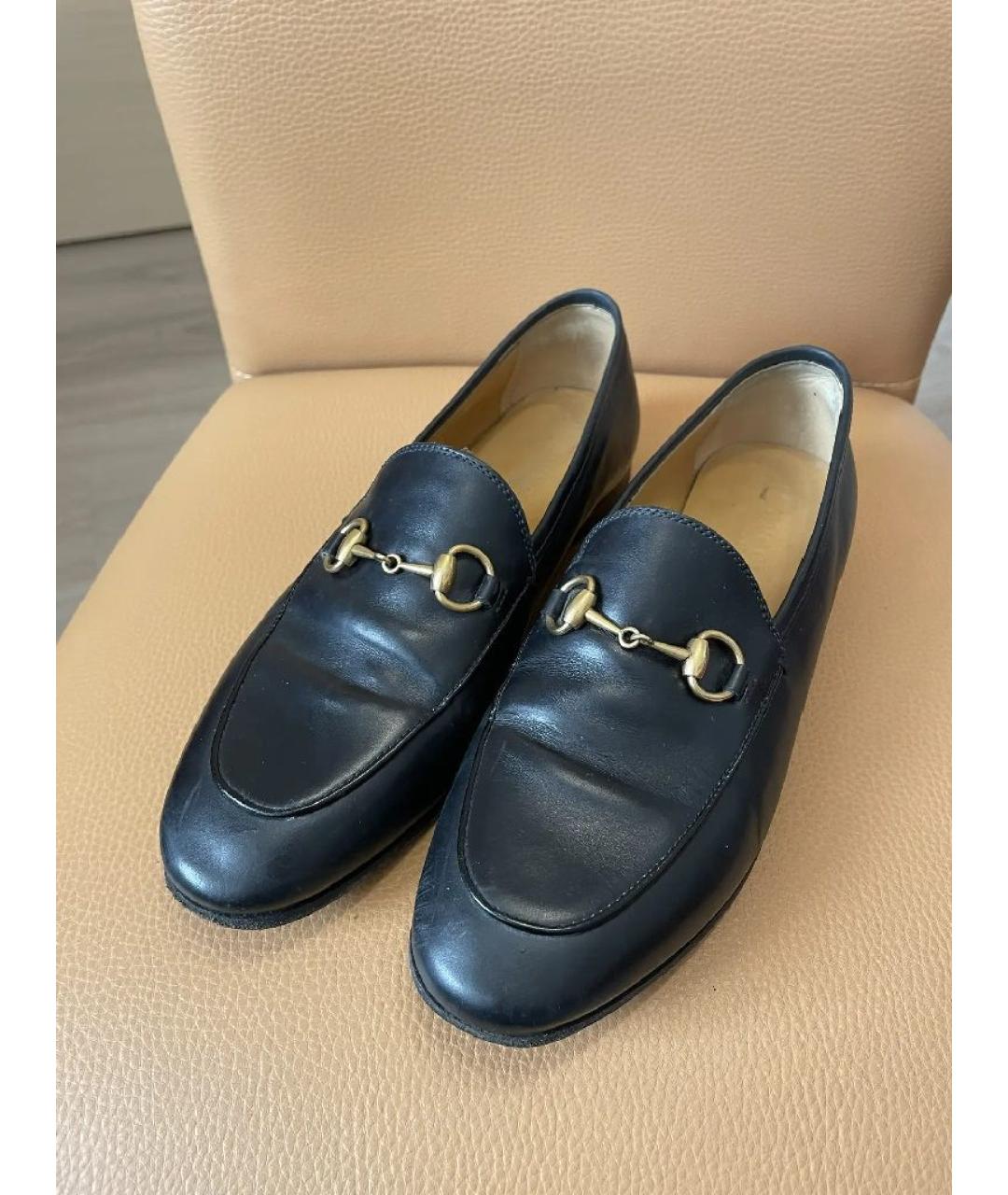 GUCCI Черные кожаные лоферы, фото 2