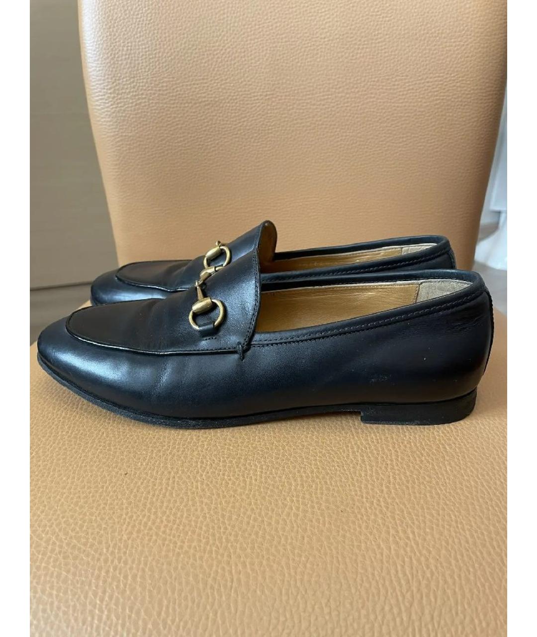 GUCCI Черные кожаные лоферы, фото 6