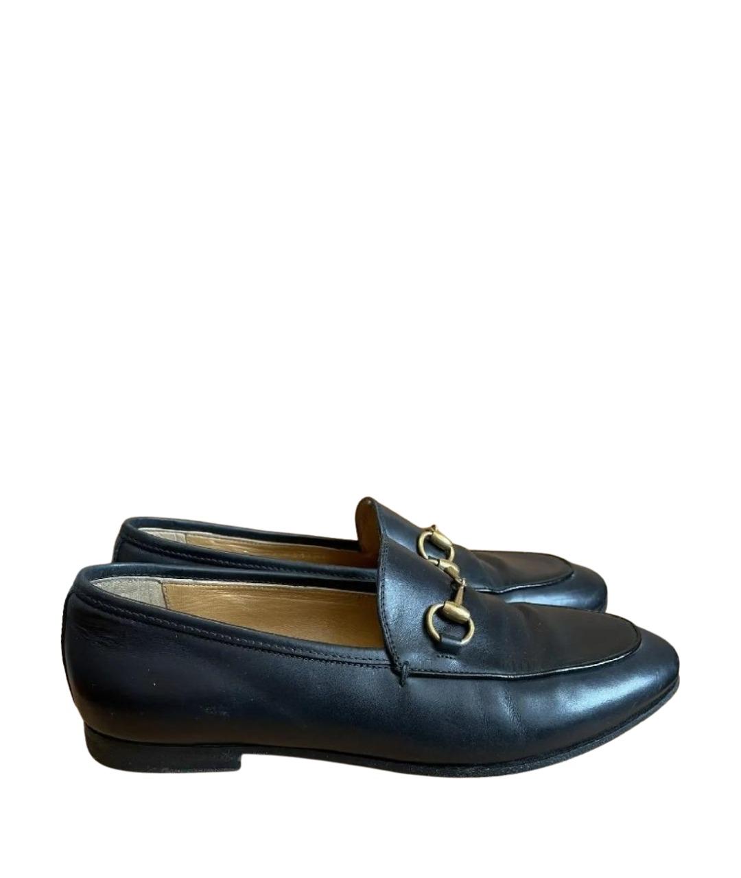 GUCCI Черные кожаные лоферы, фото 7