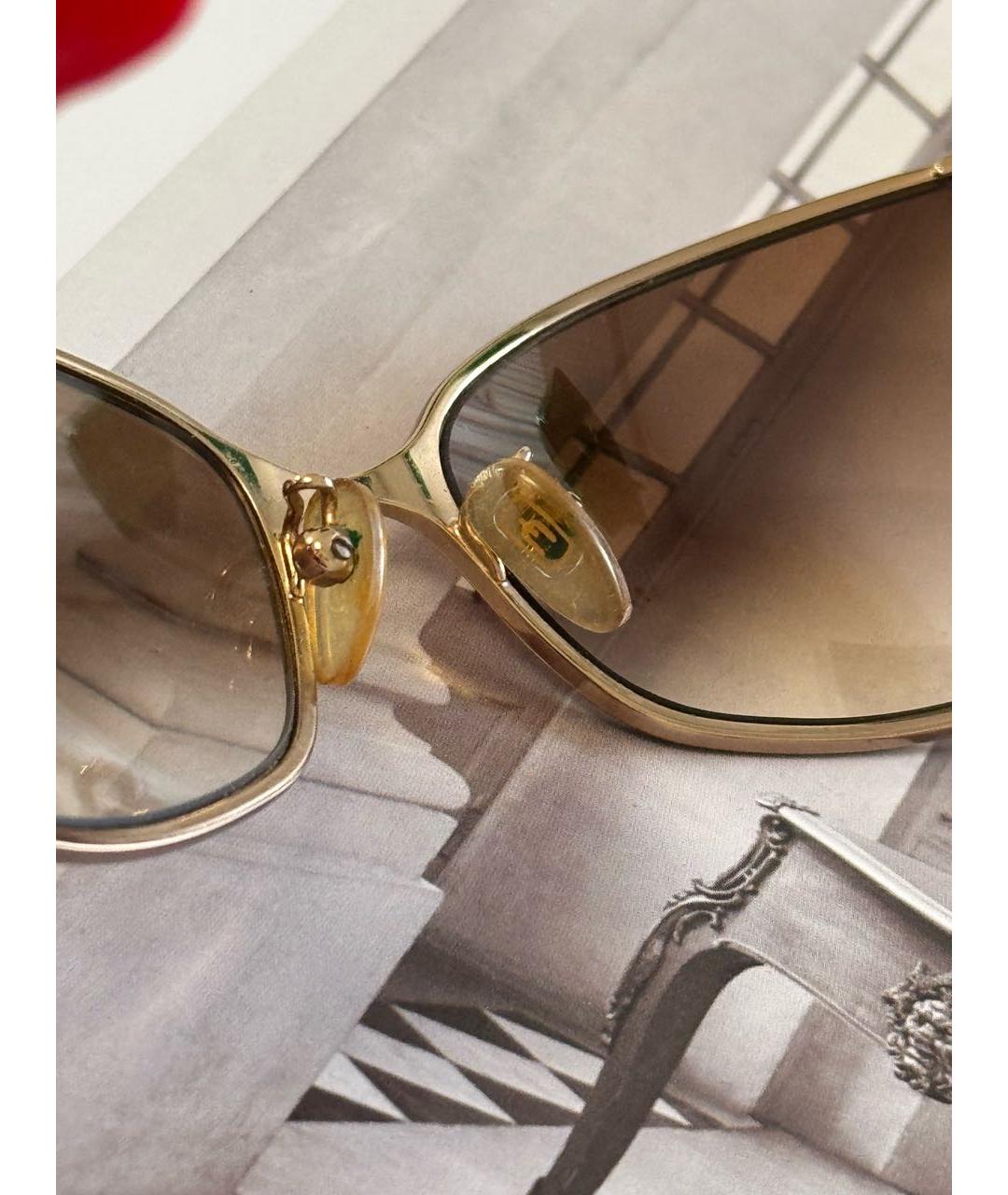 ETRO Коричневые металлические солнцезащитные очки, фото 3