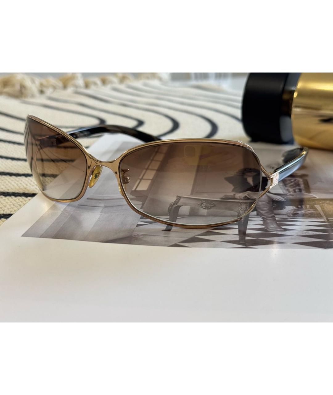 ETRO Коричневые металлические солнцезащитные очки, фото 8