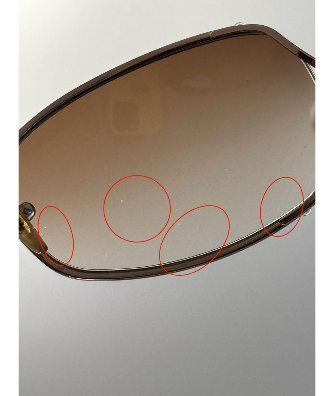 ETRO Коричневые металлические солнцезащитные очки, фото 6