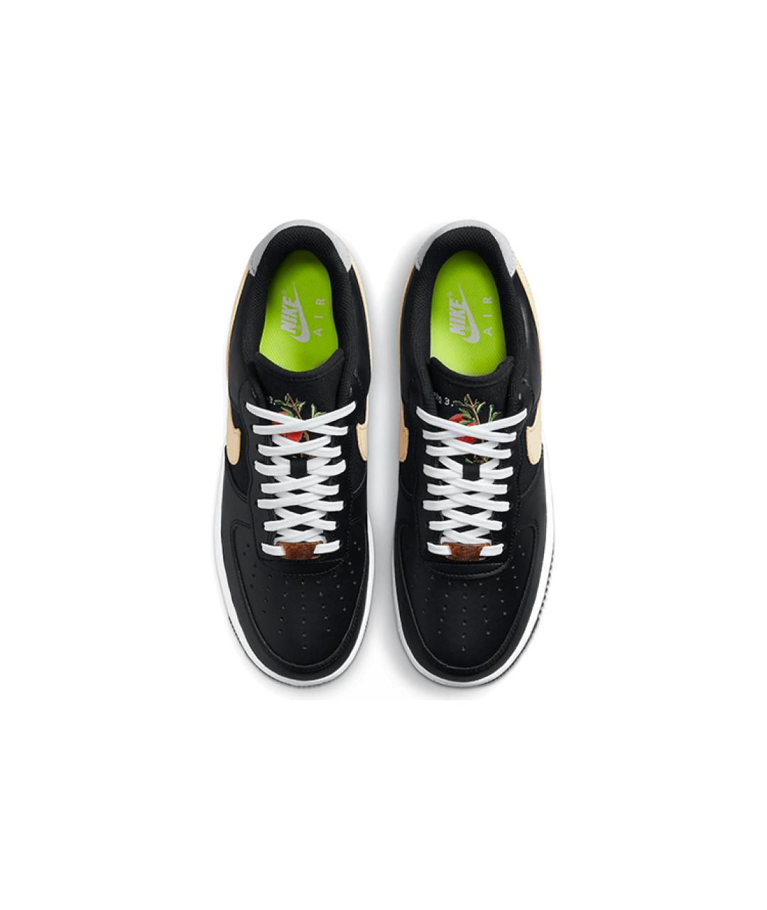 NIKE Черные кожаные низкие кроссовки / кеды, фото 5