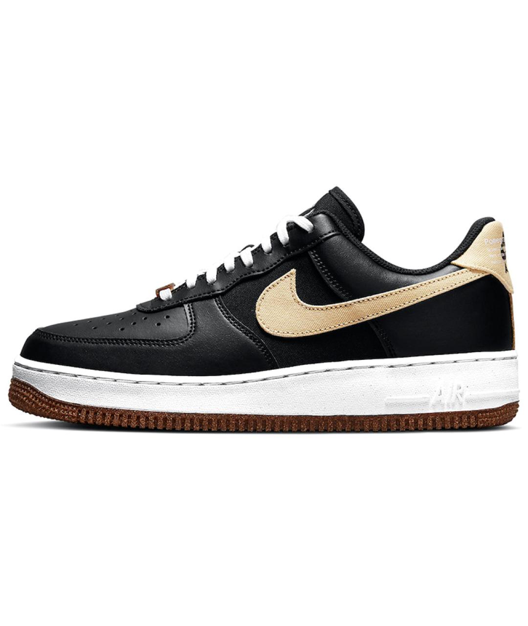 NIKE Черные кожаные низкие кроссовки / кеды, фото 2