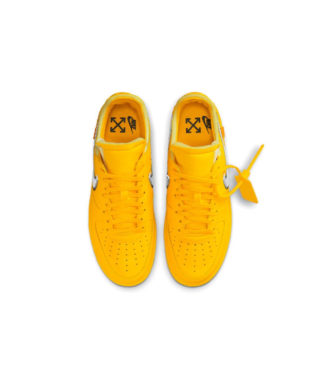 NIKE Желтые кожаные кроссовки, фото 4