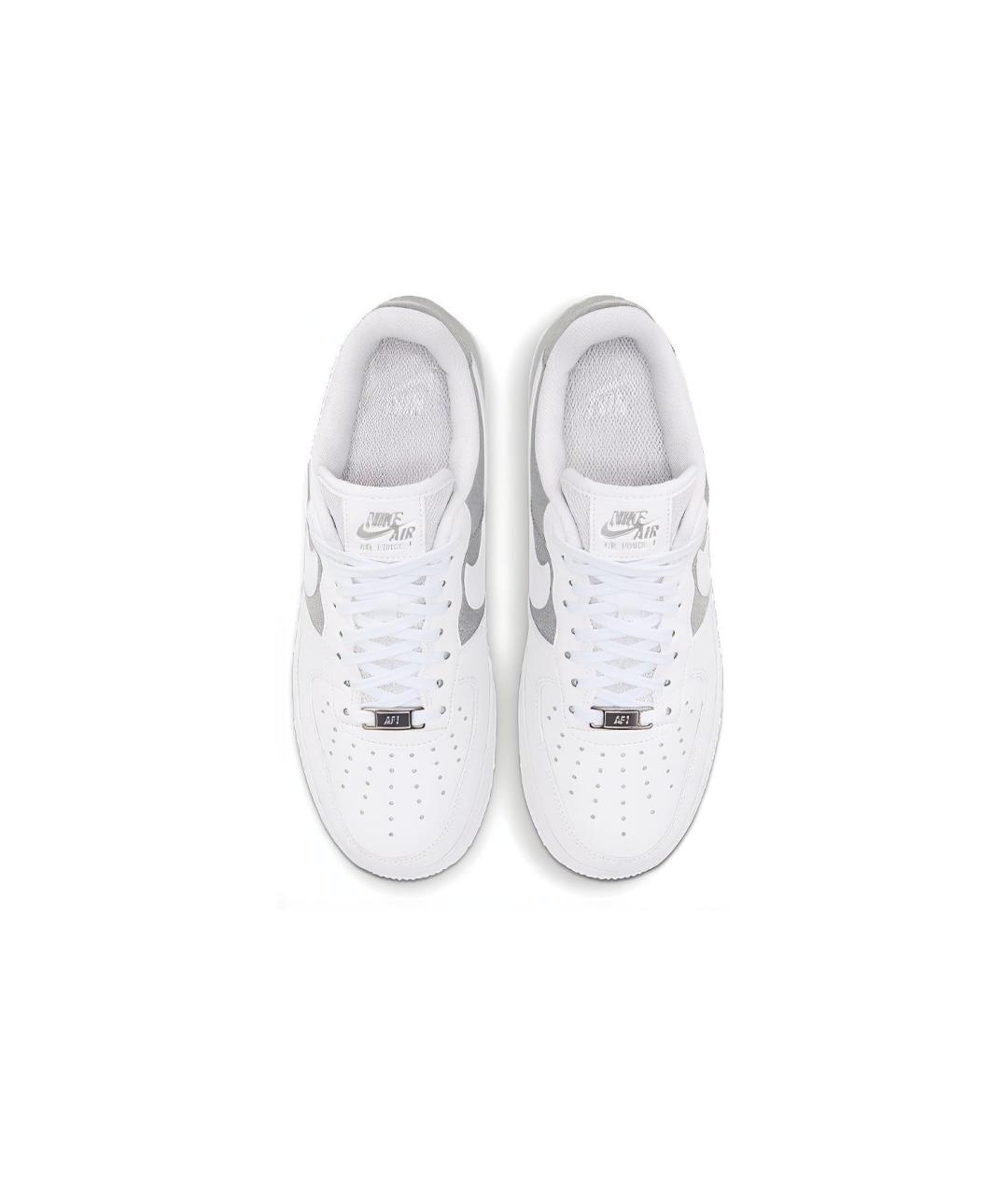 NIKE Серебряные кожаные кроссовки, фото 5