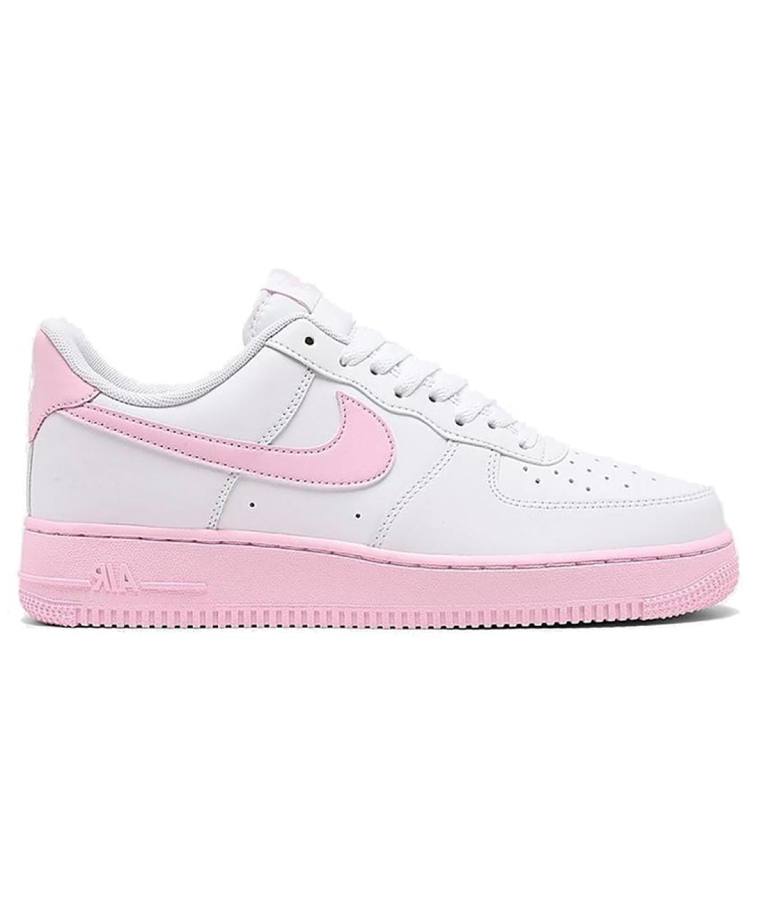 NIKE Белые кожаные низкие кроссовки / кеды, фото 1