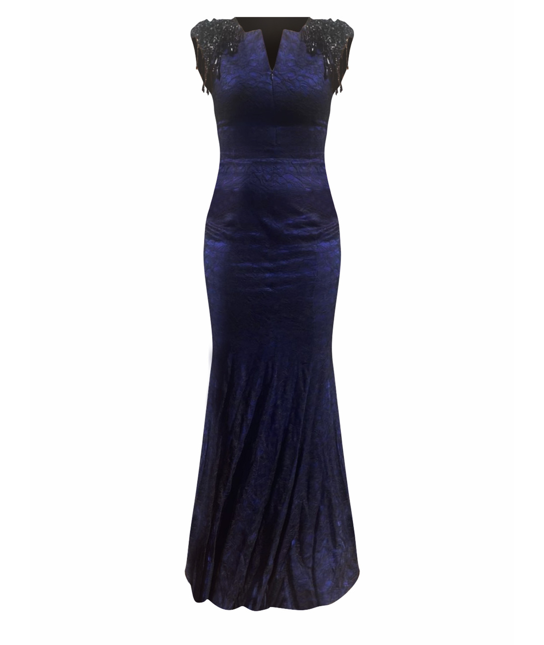 ANDREW GN Темно-синее кружевное вечернее платье, фото 1