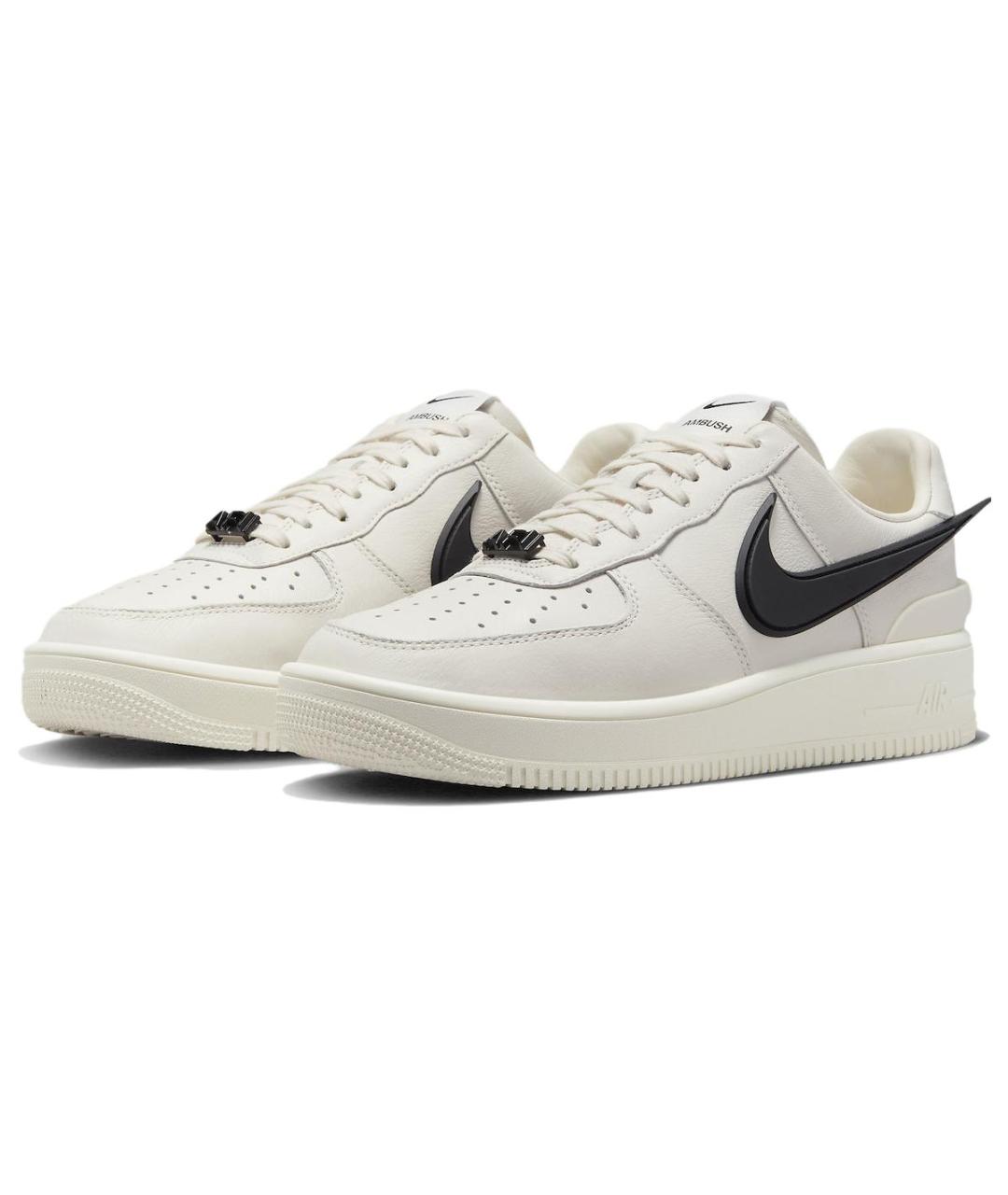 NIKE Белые кожаные кроссовки, фото 4