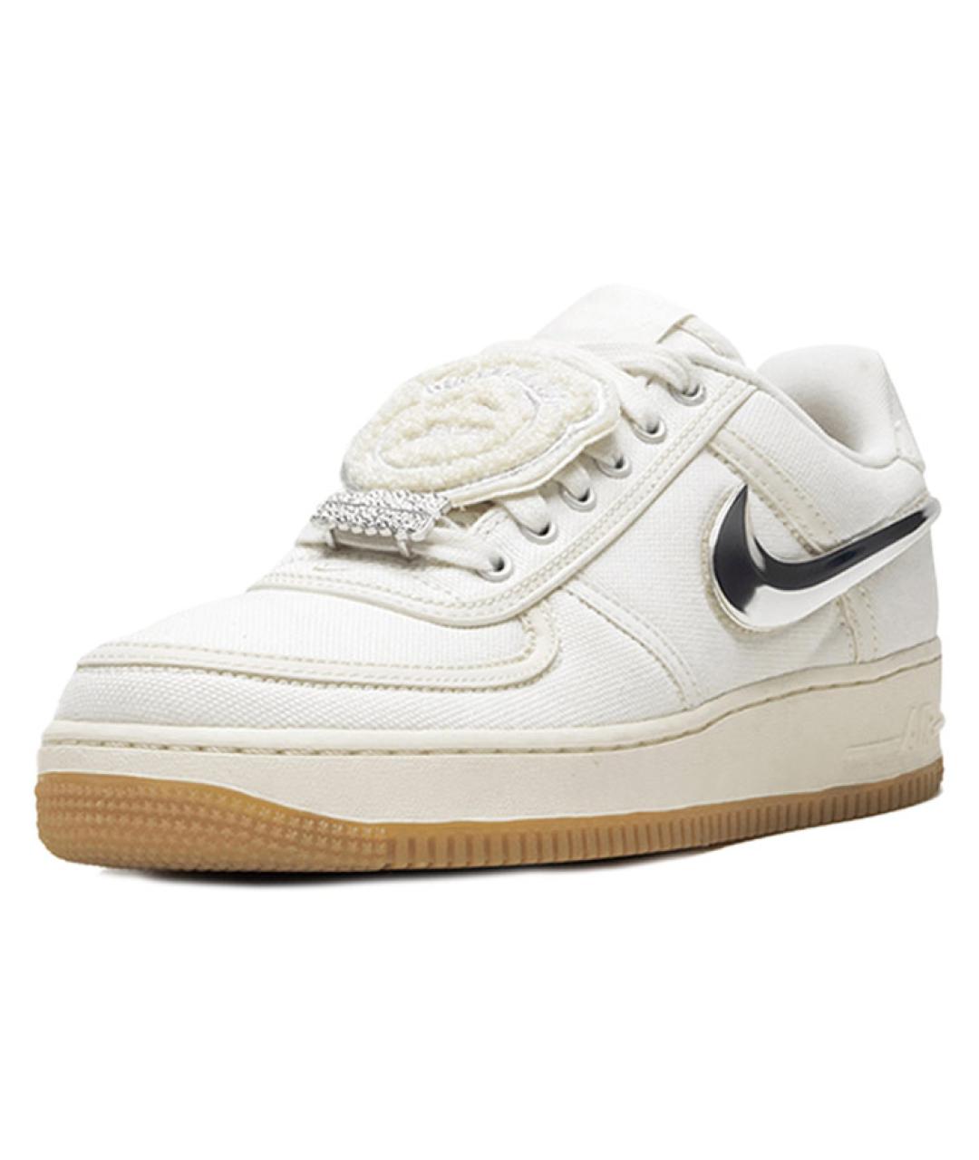 NIKE Бежевые кожаные кроссовки, фото 2