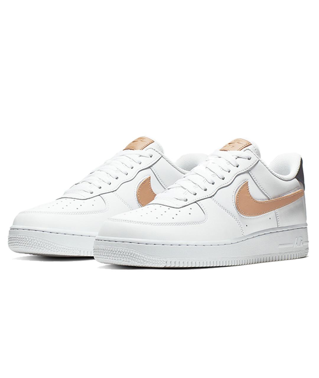 NIKE Белые кожаные низкие кроссовки / кеды, фото 4