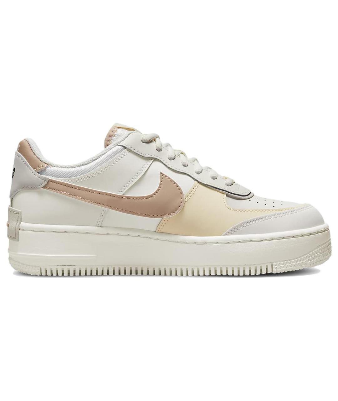 NIKE Бежевые кожаные кроссовки, фото 2