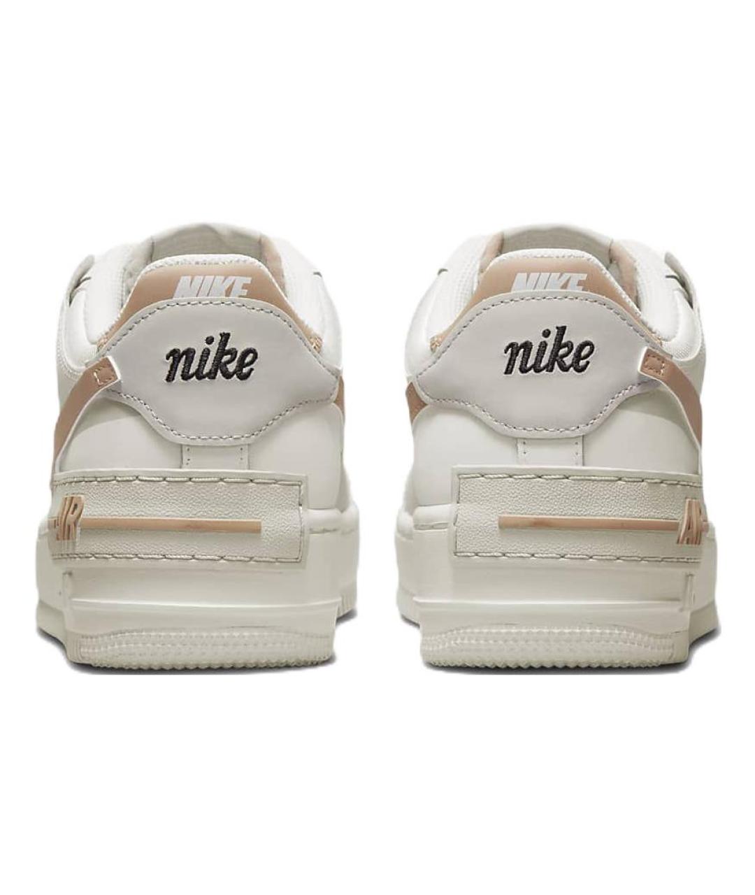 NIKE Бежевые кожаные кроссовки, фото 6