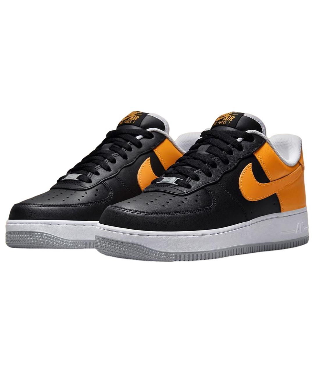 NIKE Оранжевое кожаные кроссовки, фото 3