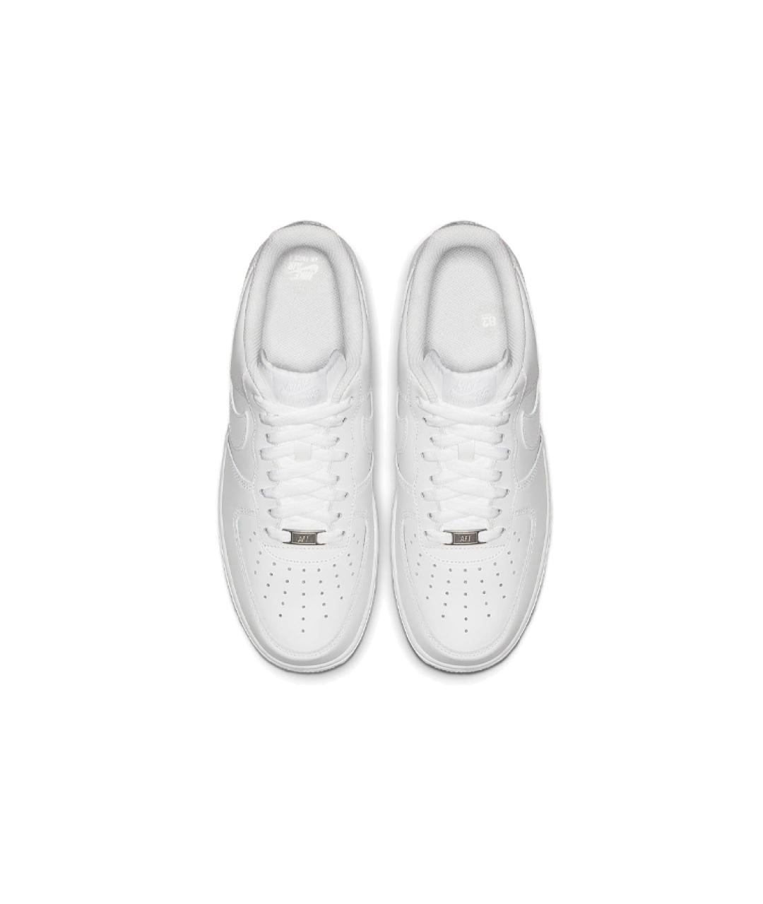 NIKE Белые кожаные низкие кроссовки / кеды, фото 4