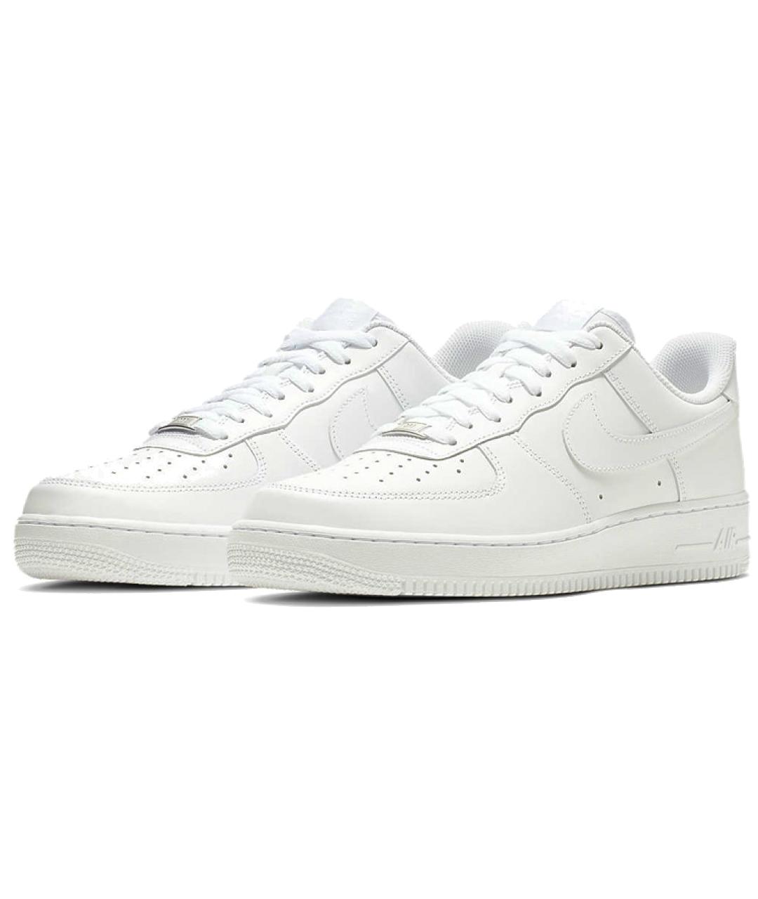 NIKE Белые кожаные низкие кроссовки / кеды, фото 3