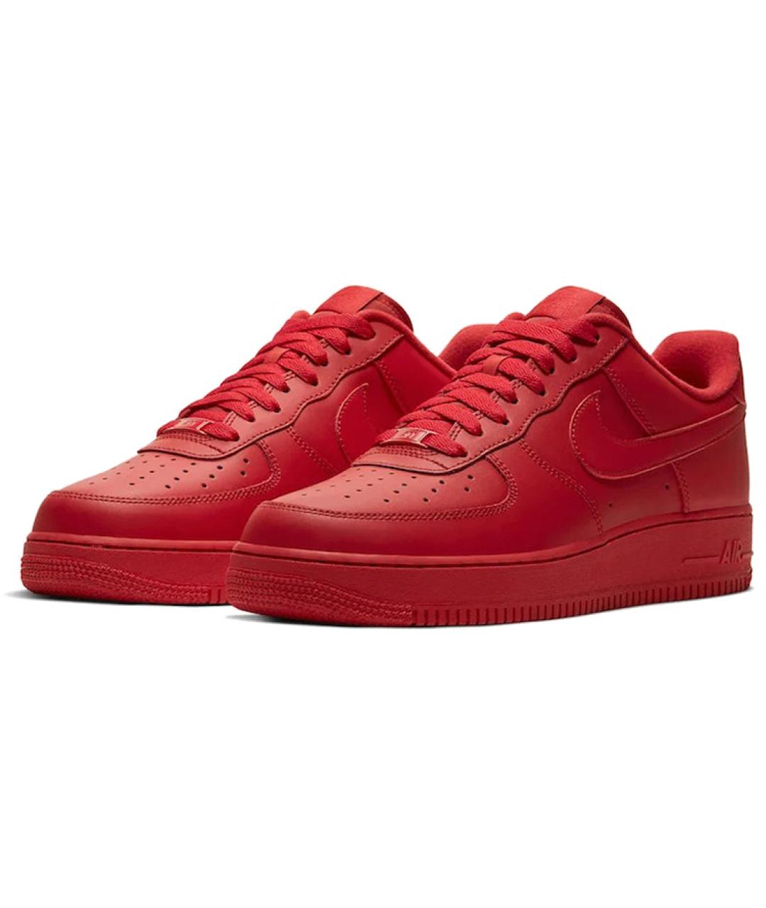 NIKE Красные кожаные кроссовки, фото 4