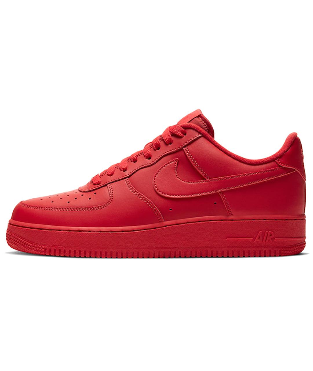 NIKE Красные кожаные кроссовки, фото 3