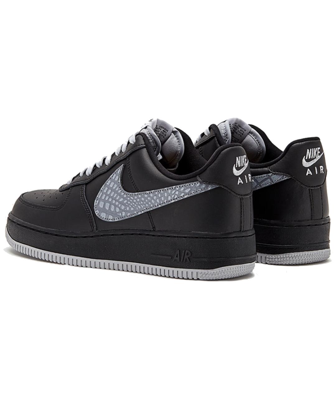 NIKE Черные кожаные низкие кроссовки / кеды, фото 5