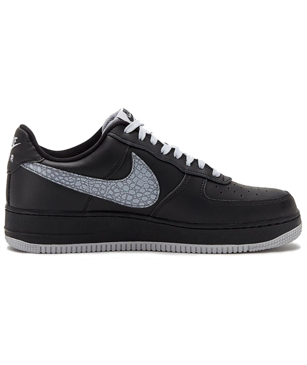 NIKE Черные кожаные низкие кроссовки / кеды, фото 3