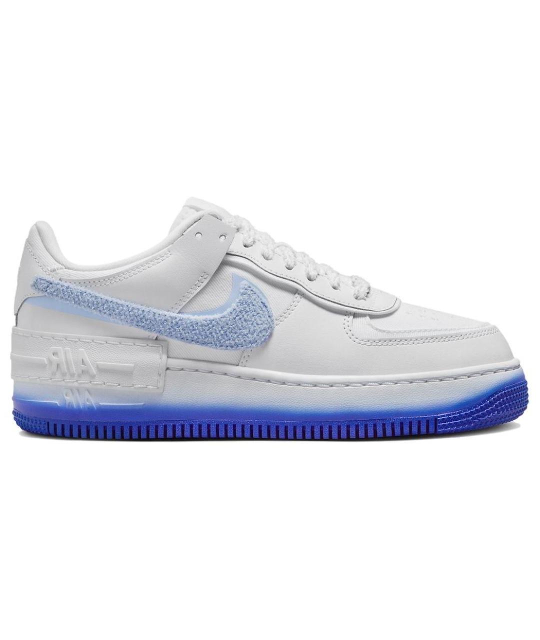 NIKE Синие кожаные кроссовки, фото 1