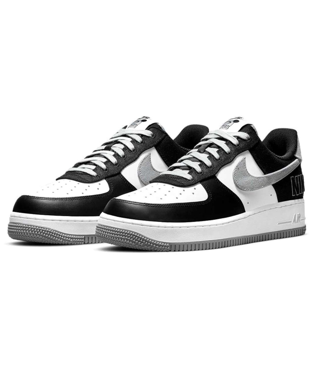 NIKE Черные кожаные низкие кроссовки / кеды, фото 4