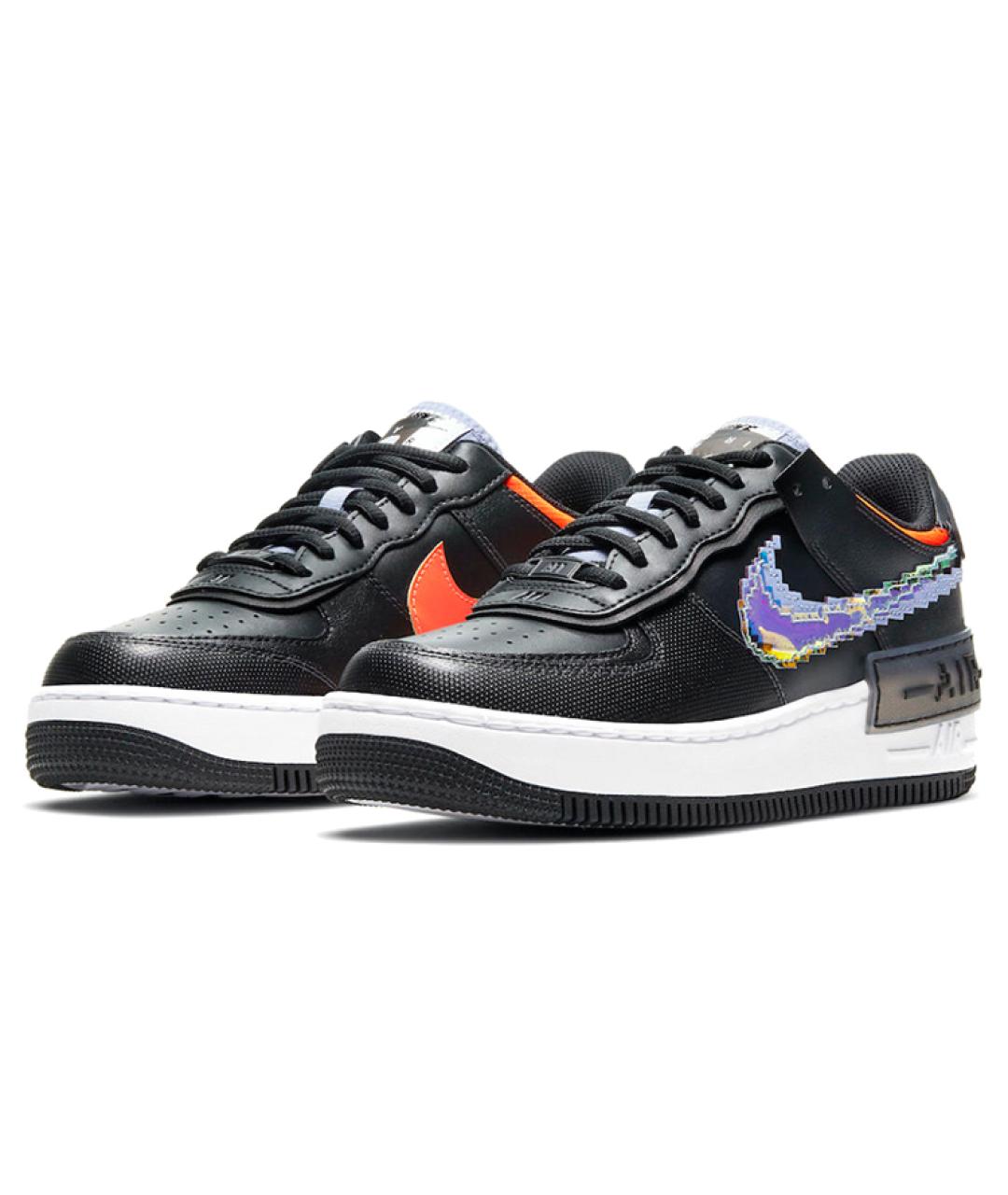 NIKE Черные кожаные кроссовки, фото 4