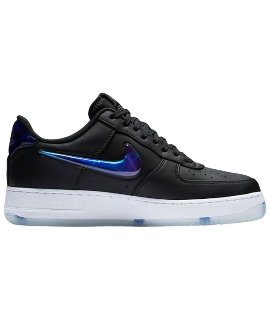NIKE Черные кожаные низкие кроссовки / кеды, фото 3