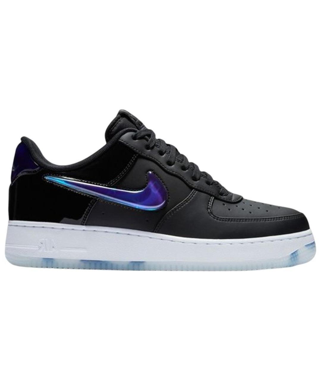NIKE Черные кожаные низкие кроссовки / кеды, фото 1