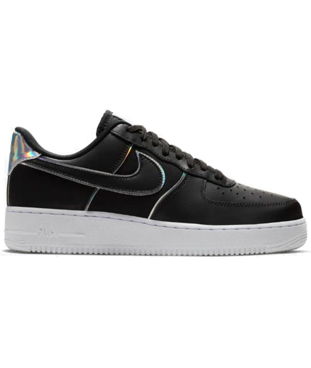 NIKE Черные кожаные низкие кроссовки / кеды, фото 1