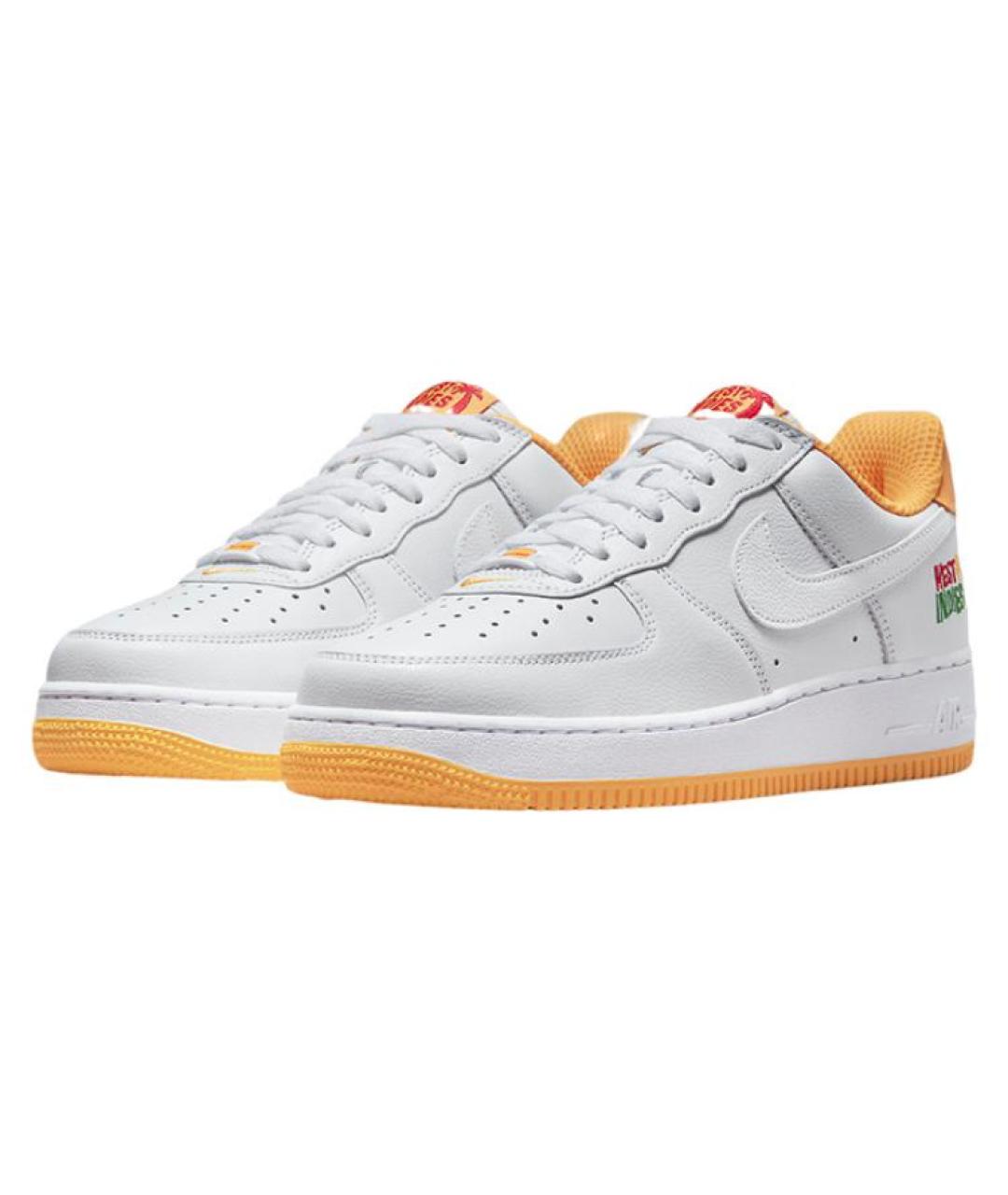 NIKE Белые кожаные низкие кроссовки / кеды, фото 4
